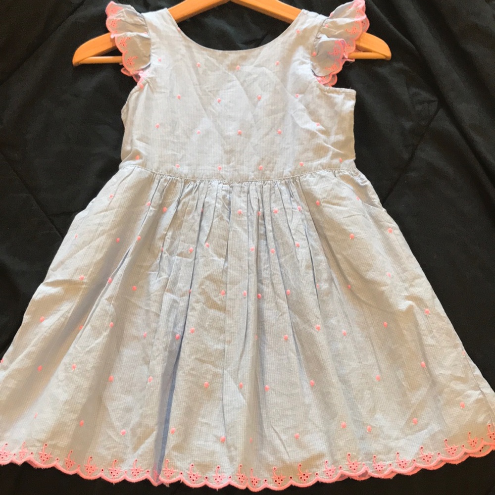 Gap girls dress light blue with pink. size small new with tag!